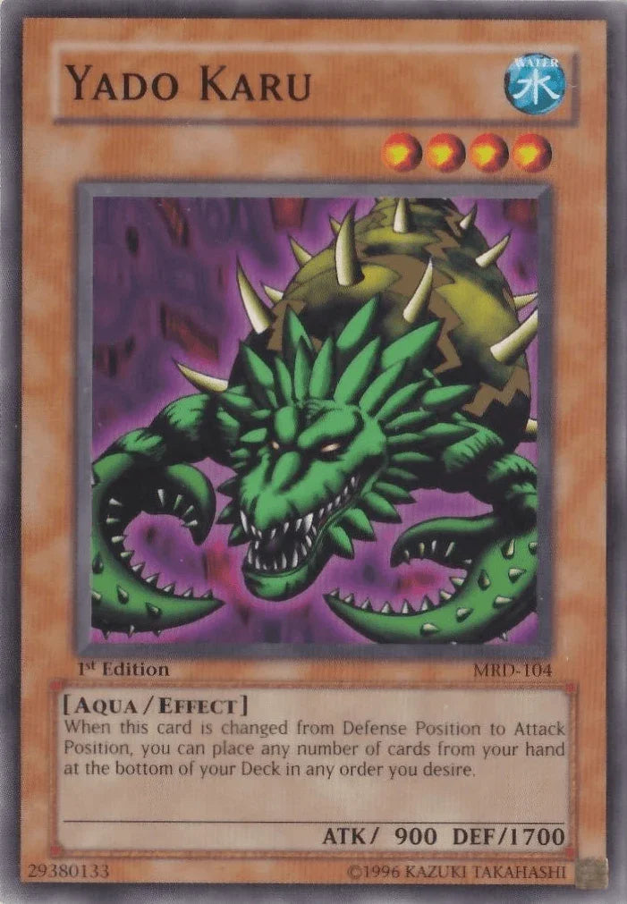 1st Edition, Aqua, Common, Effect Monster, Metal Raiders, Unlimited, Water Yado Karu [MRD-104] Common - Trading Card World