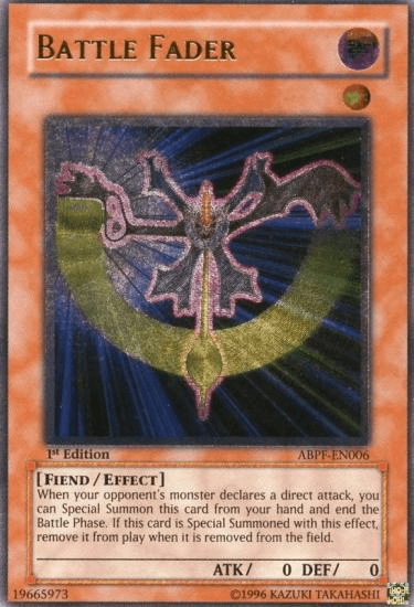 1st Edition, Absolute Powerforce, Dark, Effect Monster, Fiend, Ultimate Rare, Unlimited Battle Fader [ABPF-EN006] Ultimate Rare - Trading Card World
