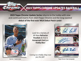 2023 Topps Chrome Update Series Baseball Hobby Box (6 BOX CASE)