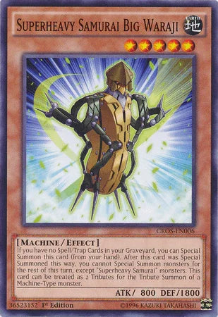 1st Edition, Common, Crossed Souls, Earth, Effect Monster, Machine, Unlimited Superheavy Samurai Big Waraji [CROS-EN006] Common - Trading Card World