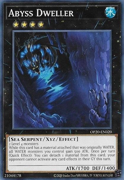 Common, OTS Tournament Pack 20, Sea Serpent, Unlimited, Water, Xyz/Effect Monster Abyss Dweller [OP20-EN020] Common - Trading Card World