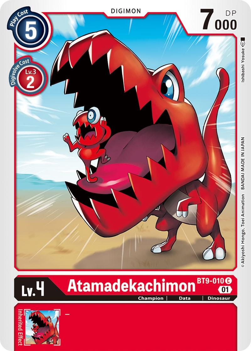 BT9-010, Champion, Common, Data, Digimon, Dinosaur, Red, X Record Atamadekachimon [BT9-010] [X Record] - Trading Card World