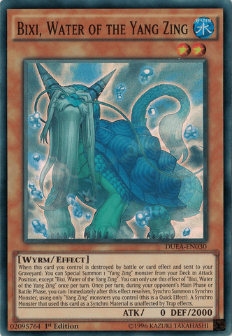 1st Edition, Duelist Alliance, Effect Monster, Super Rare, Unlimited, Water, Wyrm Bixi, Water of the Yang Zing [DUEA-EN030] Super Rare - Trading Card World