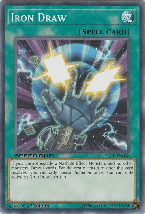 1st Edition, Common, Normal Spell, Speed Duel: Trials of the Kingdom, Spell Iron Draw [SBTK-EN038] Common - Trading Card World