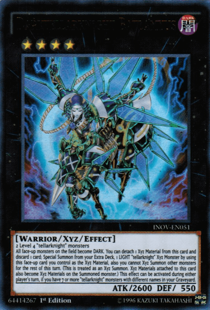 1st Edition, Dark, Invasion: Vengeance, Ultra Rare, Unlimited, Warrior, Xyz/Effect Monster Darktellarknight Batlamyus [INOV-EN051] Ultra Rare - Trading Card World