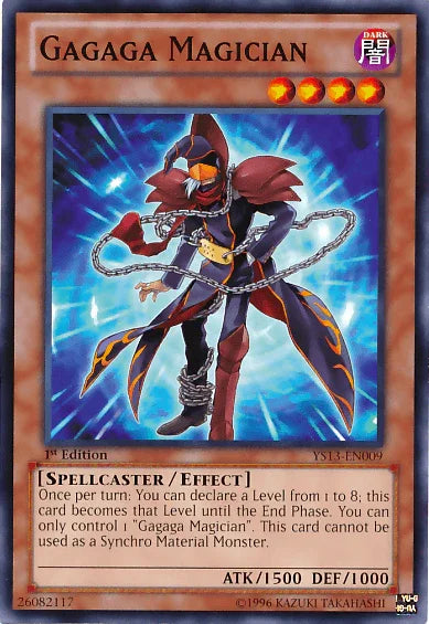 1st Edition, Common, Dark, Effect Monster, Spellcaster, Super Starter: V for Victory Gagaga Magician [YS13-EN009] Common - Trading Card World