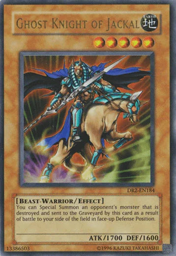 Beast-Warrior, Dark Revelation Volume 2, Earth, Effect Monster, Ultra Rare, Unlimited Ghost Knight of Jackal [DR2-EN184] Ultra Rare - Trading Card World