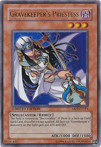 Absolute Powerforce, Dark, Effect Monster, Limited, Spellcaster, Ultra Rare Gravekeeper's Priestess [ABPF-ENSP1] Ultra Rare - Trading Card World