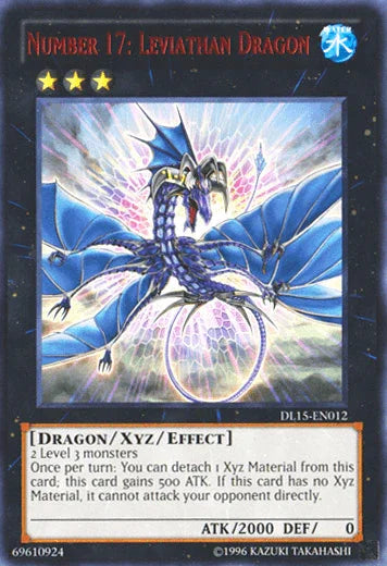 Dragon, Duelist League Promo, Rare, Unlimited, Water, Xyz/Effect Monster Number 17: Leviathan Dragon (Red) [DL15-EN012] Rare - Trading Card World