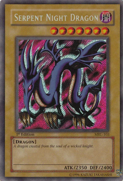 1st Edition, Dark, Dragon, Magic Ruler, Normal Monster, Secret Rare, Unlimited Serpent Night Dragon [MRL-103] Secret Rare - Trading Card World