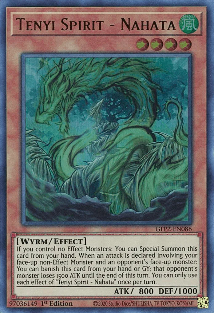 1st Edition, Effect Monster, Ghosts From the Past: The 2nd Haunting, Ultra Rare, Wind, Wyrm Tenyi Spirit - Nahata [GFP2-EN086] Ultra Rare - Trading Card World