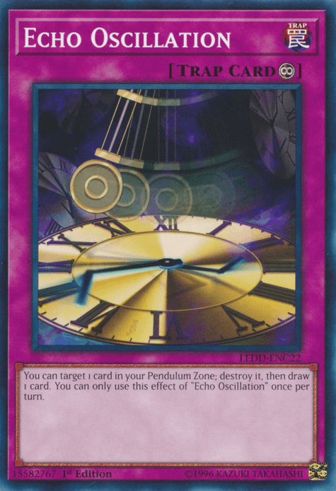 1st Edition, Common, Continuous Trap, Legendary Dragon Decks, Trap Echo Oscillation [LEDD-ENC22] Common - Trading Card World