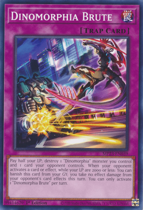 1st Edition, Common, Dueling Heroes Collectors Tin - Mega Pack (25th Anniversary Edition), Normal Trap, Trap Dinomorphia Brute [MP23-EN039] Common - Trading Card World