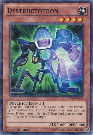 1st Edition, Battle Pack 3: Monster League, Earth, Effect Monster, Psychic, Shatterfoil Rare Destructotron [BP03-EN049] Shatterfoil Rare - Trading Card World