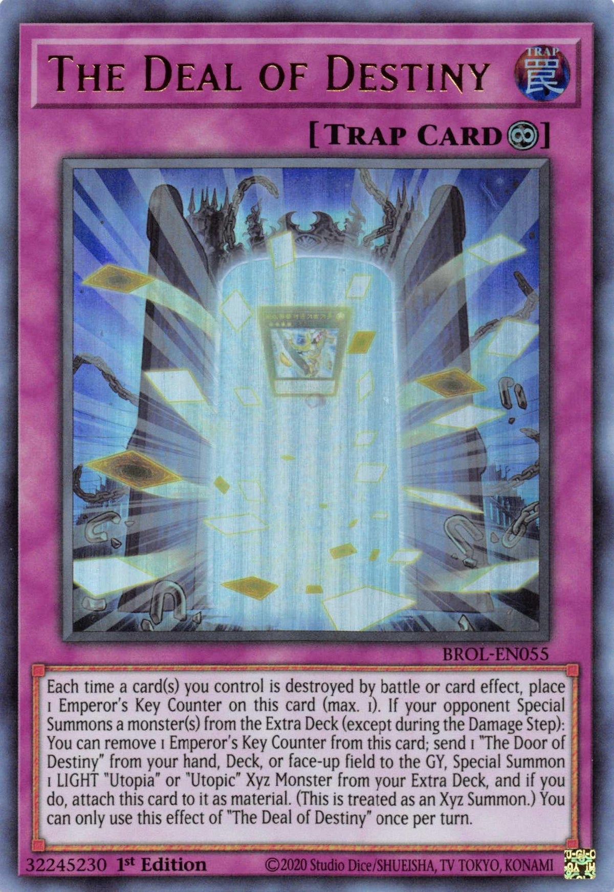 1st Edition, Brothers of Legend, Continuous Trap, Trap, Ultra Rare The Deal of Destiny [BROL-EN055] Ultra Rare - Trading Card World