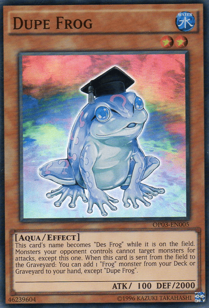 Aqua, Effect Monster, OTS Tournament Pack 3, Super Rare, Unlimited, Water Dupe Frog [OP03-EN005] Super Rare - Trading Card World