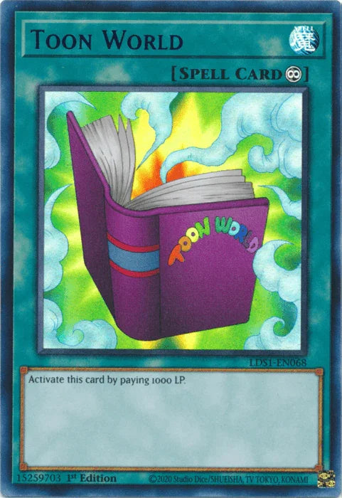 1st Edition, Continuous Spell, Legendary Duelists: Season 1, Spell, Ultra Rare Toon World (Blue) [LDS1-EN068] Ultra Rare - Trading Card World