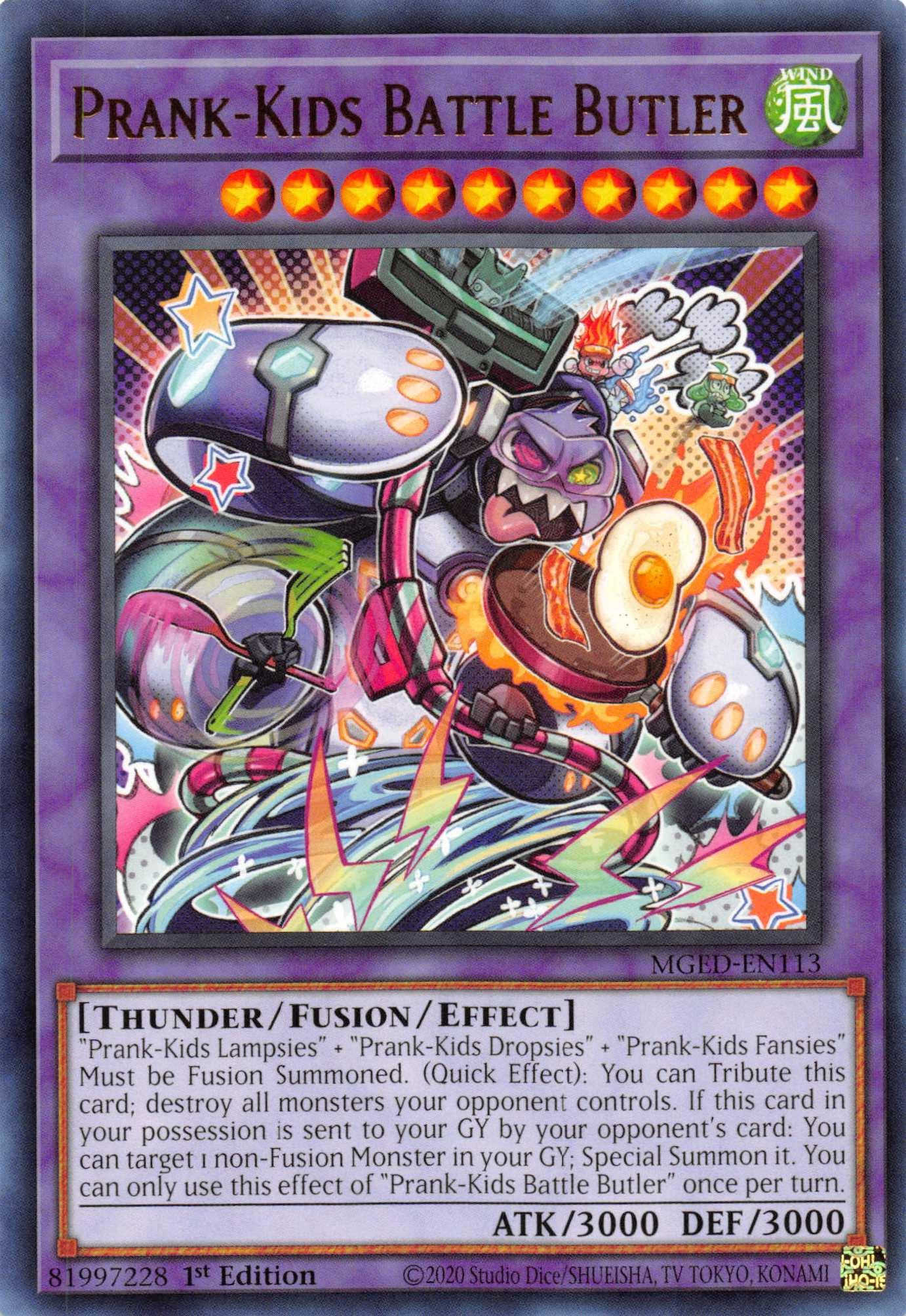 1st Edition, Fusion/Effect Monster, Maximum Gold: El Dorado, Rare, Thunder, Wind Prank-Kids Battle Butler [MGED-EN113] Rare - Trading Card World