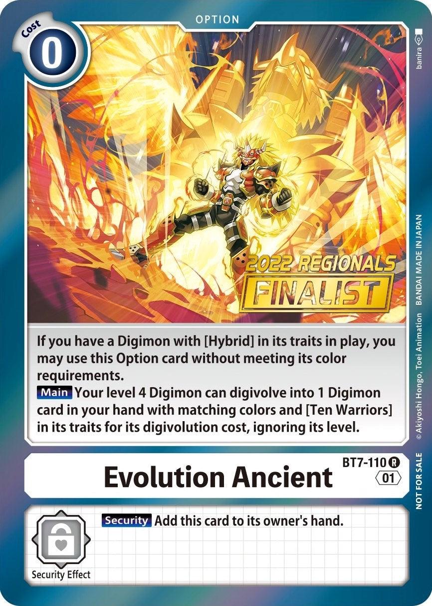 BT7-110, Next Adventure Promos, Option, Rare, White Evolution Ancient [BT7-110] (2022 Championship Offline Regional) (Online Finalist) [Next Adventure Promos] - Trading Card World