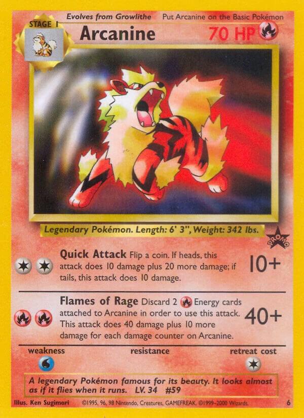 Wizards of the Coast: Black Star Promos Arcanine (6) [Wizards of the Coast: Black Star Promos] - Trading Card World
