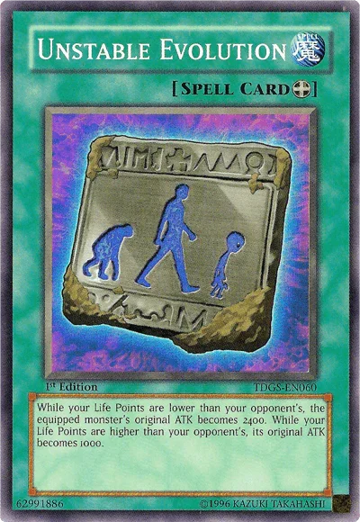 1st Edition, Equip Spell, Spell, Super Rare, The Duelist Genesis, Unlimited Unstable Evolution [TDGS-EN060] Super Rare - Trading Card World