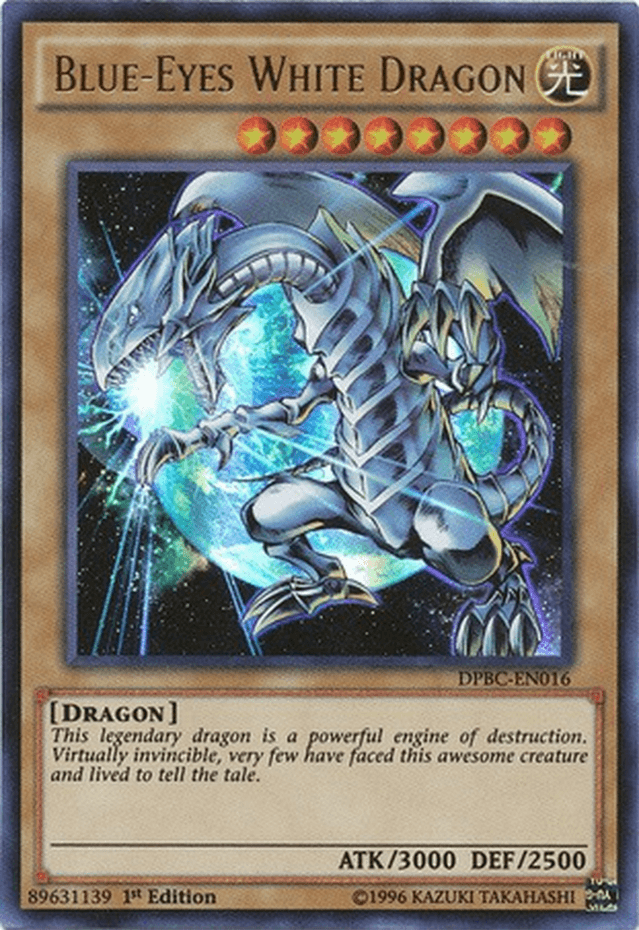 1st Edition, Dragon, Duelist Pack: Battle City, Light, Normal Monster, Ultra Rare Blue-Eyes White Dragon [DPBC-EN016] Ultra Rare - Trading Card World