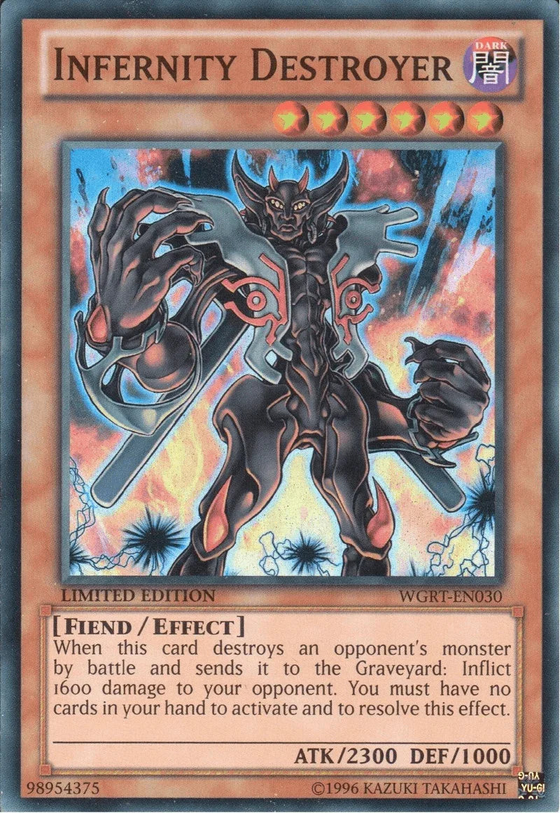 Battle Pack 2: War of the Giants Reinforcements, Dark, Effect Monster, Limited, Super Rare Infernity Destroyer [WGRT-EN030] Super Rare - Trading Card World