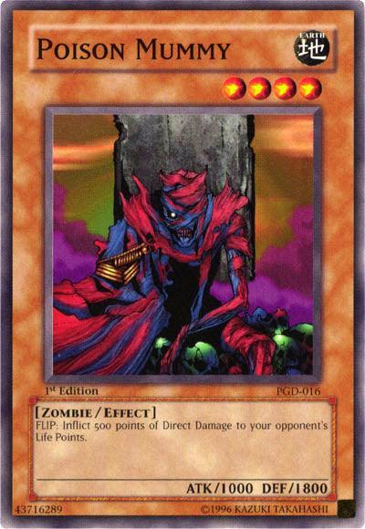 1st Edition, Common, Earth, Effect Monster, Pharaonic Guardian, Unlimited, Zombie Poison Mummy [PGD-016] Common - Trading Card World