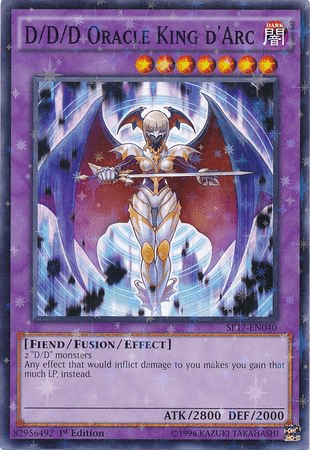 1st Edition, Dark, Fiend, Fusion/Effect Monster, Star Pack - Battle Royal, Starfoil Rare D/D/D Oracle King d'Arc [SP17-EN040] Starfoil Rare - Trading Card World