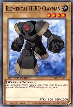 1st Edition, Common, Earth, Normal Monster, Speed Duel GX: Duel Academy Box, Warrior Elemental HERO Clayman [SGX1-ENA03] Common - Trading Card World
