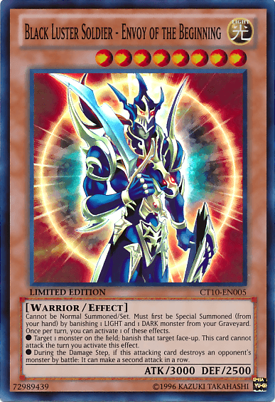 2013 Collectors Tins, Effect Monster, Light, Limited, Super Rare, Warrior Black Luster Soldier - Envoy of the Beginning [CT10-EN005] Super Rare - Trading Card World