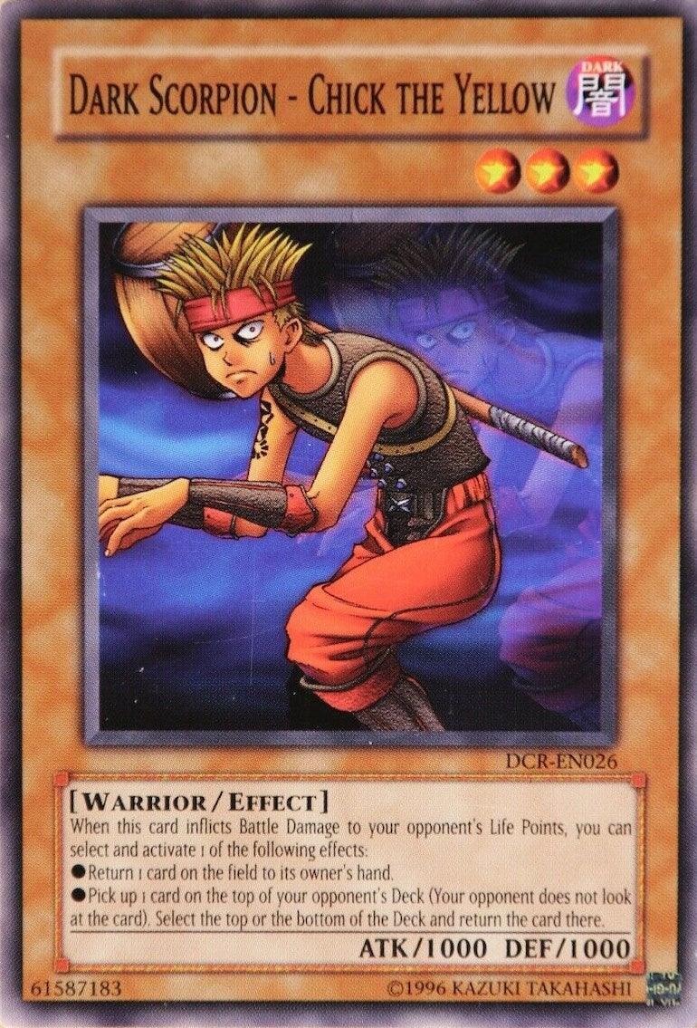 Common, Dark, Dark Crisis, Effect Monster, Unlimited, Warrior Dark Scorpion - Chick the Yellow [DCR-EN026] Common - Trading Card World
