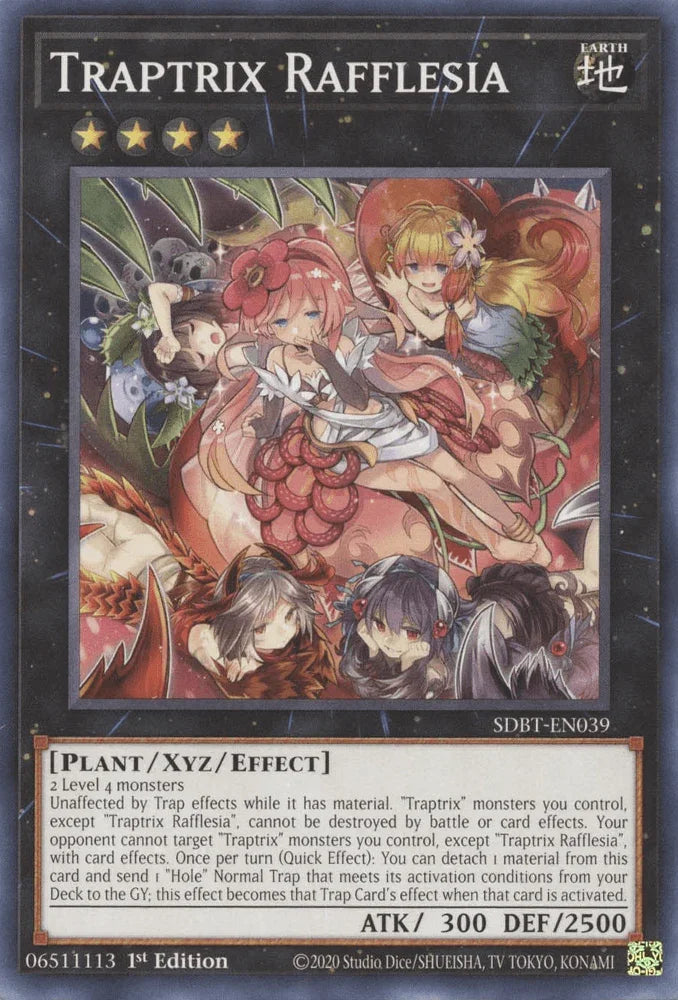 1st Edition, Common, Earth, Plant, Structure Deck: Beware of Traptrix, Xyz/Effect Monster Traptrix Rafflesia [SDBT-EN039] Common - Trading Card World