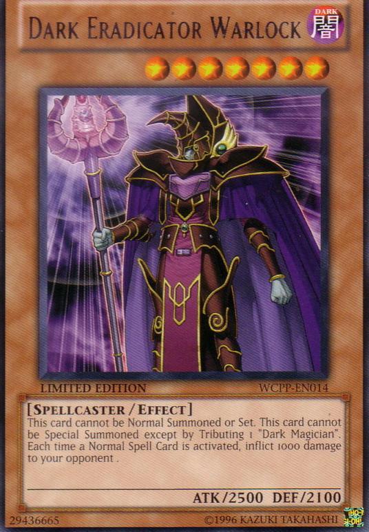 Dark, Effect Monster, Limited, Rare, Spellcaster, World Championship 2010 Card Pack Dark Eradicator Warlock [WCPP-EN014] Rare - Trading Card World