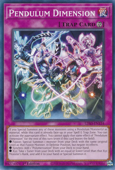1st Edition, Common, Continuous Trap, Legendary Duelists: Season 3, Trap Pendulum Dimension [LDS3-EN134] Common - Trading Card World