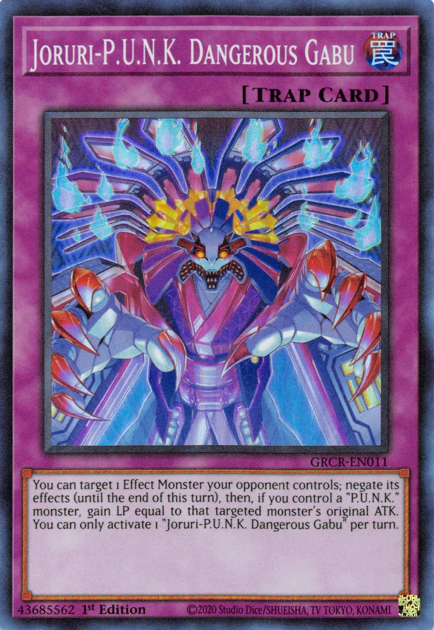 1st Edition, Normal Trap, Super Rare, The Grand Creators, Trap Joruri-P.U.N.K. Dangerous Gabu [GRCR-EN011] Super Rare - Trading Card World