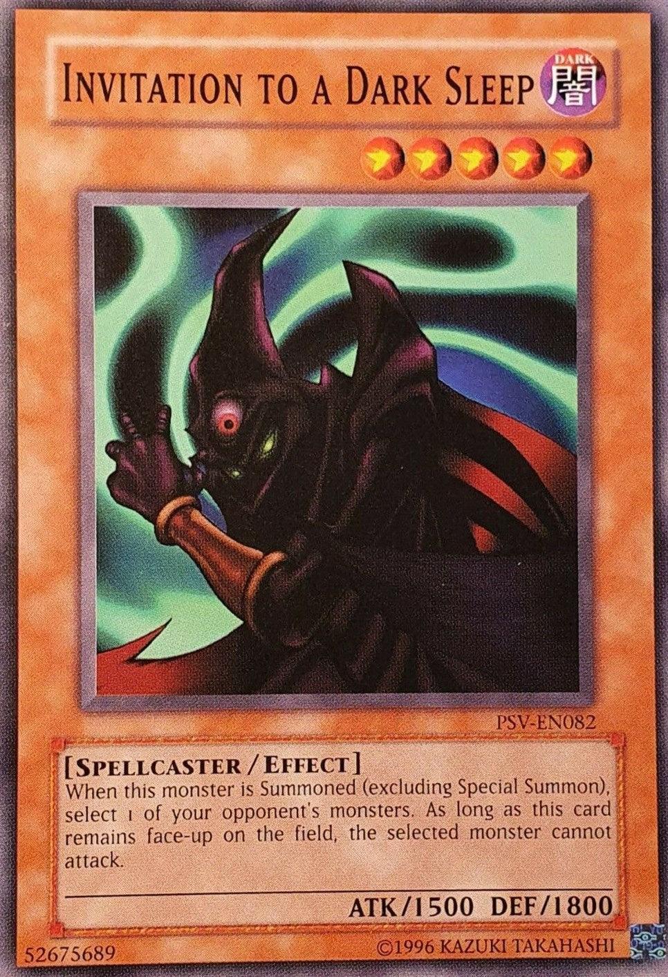 Common, Dark, Effect Monster, Pharaoh's Servant, Spellcaster, Unlimited Invitation to a Dark Sleep [PSV-EN082] Common - Trading Card World