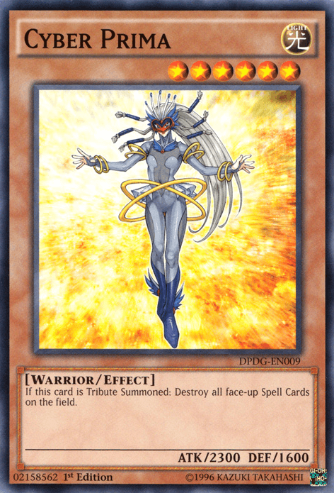 1st Edition, Common, Duelist Pack: Dimensional Guardians, Effect Monster, Light, Warrior Cyber Prima [DPDG-EN009] Common - Trading Card World