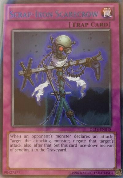 Duelist League Promo, Normal Trap, Rare, Trap, Unlimited Scrap-Iron Scarecrow (Purple) [DL18-EN018] Rare - Trading Card World