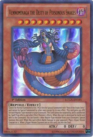 1st Edition, Dark, Effect Monster, Legendary Collection 2, Reptile, Ultra Rare, Unlimited Vennominaga the Deity of Poisonous Snakes [LCGX-EN191] Ultra Rare - Trading Card World