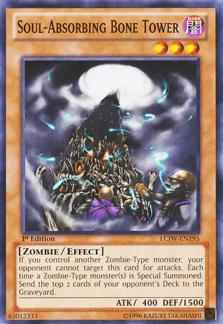 1st Edition, Common, Dark, Effect Monster, Legendary Collection 4: Joey's World, Zombie Soul-Absorbing Bone Tower [LCJW-EN195] Common - Trading Card World