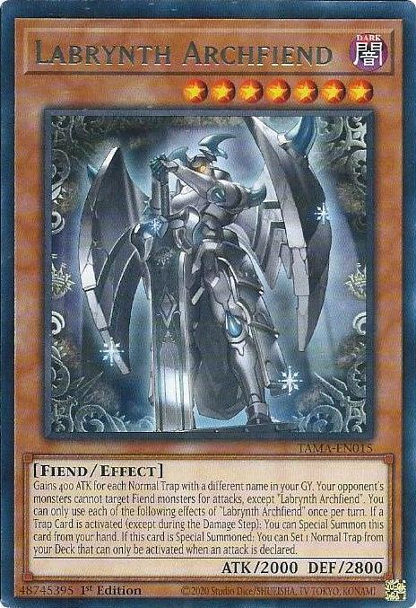 1st Edition, Dark, Effect Monster, Fiend, Rare, Tactical Masters Labrynth Archfiend [TAMA-EN015] Rare - Trading Card World