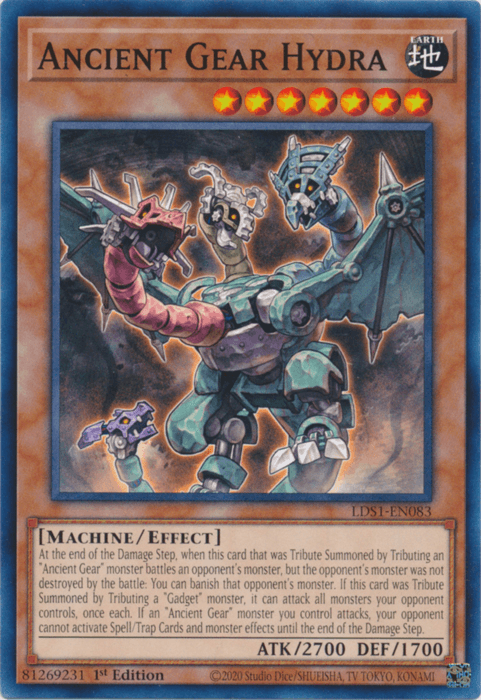 1st Edition, Common, Earth, Effect Monster, Legendary Duelists: Season 1, Machine Ancient Gear Hydra [LDS1-EN083] Common - Trading Card World