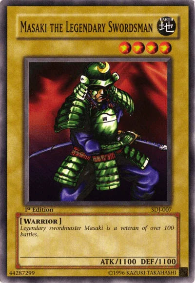 1st Edition, Common, Earth, Normal Monster, Starter Deck: Joey, Unlimited, Warrior Masaki the Legendary Swordsman [SDJ-007] Common - Trading Card World