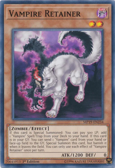 1st Edition, 2019 Gold Sarcophagus Tin Mega Pack, Common, Dark, Effect Monster, Zombie Vampire Retainer [MP19-EN234] Common - Trading Card World