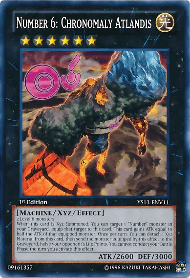 1st Edition, Common, Light, Machine, Super Starter: V for Victory Power-Up Pack, Unlimited, Xyz/Effect Monster Number 6: Chronomaly Atlandis [YS13-ENV11] Common - Trading Card World