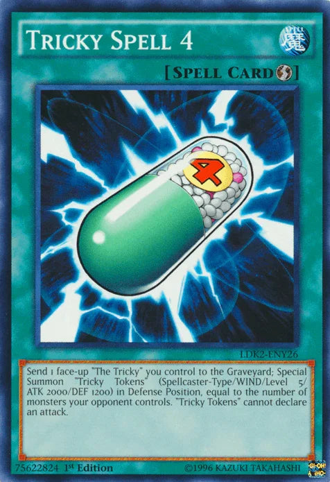 1st Edition, Common, Legendary Decks II, Quick Play Spell, Spell, Unlimited Tricky Spell 4 [LDK2-ENY26] Common - Trading Card World