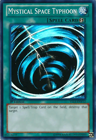 1st Edition, Quick Play Spell, Spell, Super Rare, Super Starter: V for Victory Power-Up Pack, Unlimited Mystical Space Typhoon [YS13-ENV12] Super Rare - Trading Card World