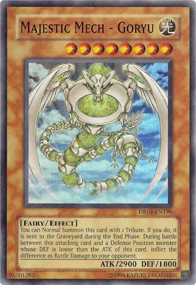 Dark Revelation Volume 4, Effect Monster, Fairy, Light, Super Rare, Unlimited Majestic Mech - Goryu [DR04-EN196] Super Rare - Trading Card World
