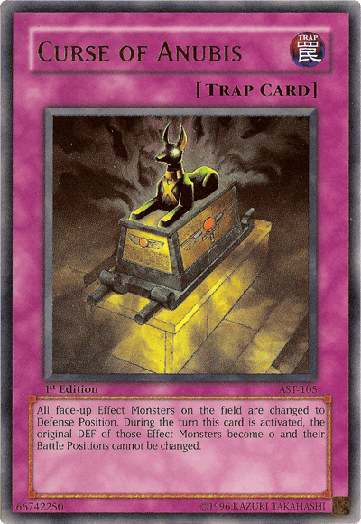 1st Edition, Ancient Sanctuary, Normal Trap, Trap, Ultra Rare, Unlimited Curse of Anubis [AST-105] Ultra Rare - Trading Card World